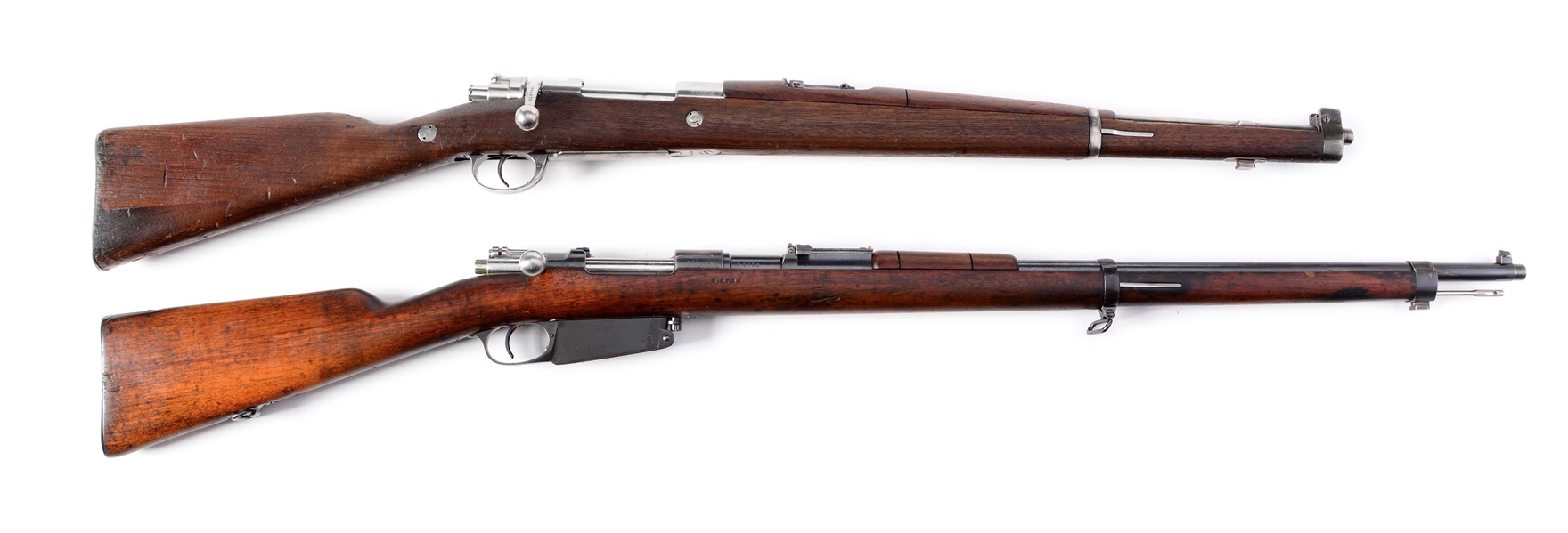 (C) LOT OF 2: ARGENTINE MILITARY MAUSER BOLT ACTION RIFLES.