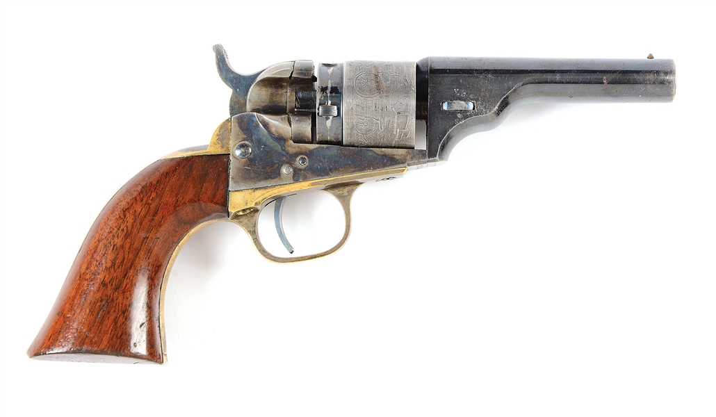 (A) COLT MODEL 1862 3-1/2" ROUND "S" LUG CARTRIDGE BARREL REVOLVER.