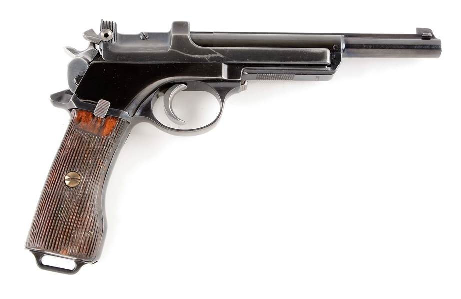 (C) STEYR MANLICHER MODEL 1905 SEMI-AUTOMATIC PISTOL WITH HOLSTER.