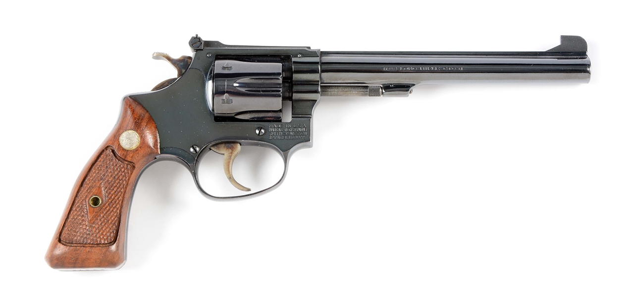 (C) SMITH & WESSON MODEL 35 1953 DOUBLE ACTION TARGET REVOLVER.