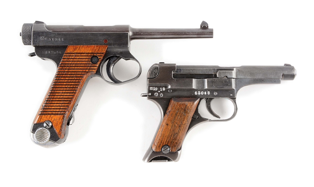 (C) LOT OF 2: JAPANESE 1944 MANUFACTURED LATE-WAR SEMI-AUTOMATIC PISTOLS.