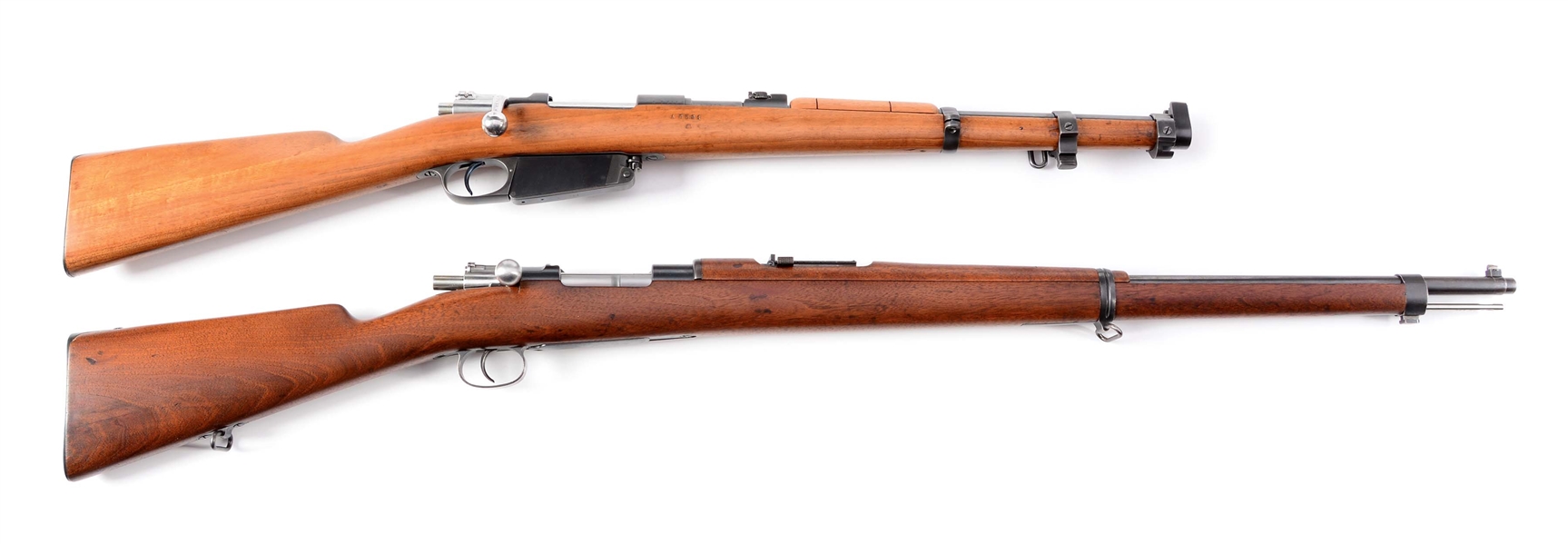 (A) LOT OF 2: ARGENTINIAN BOLT ACTION MILITARY RIFLES.