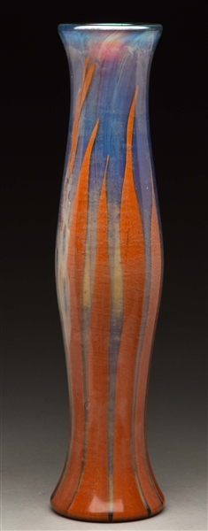 TIFFANY FAVRILE GLASS VASE. 