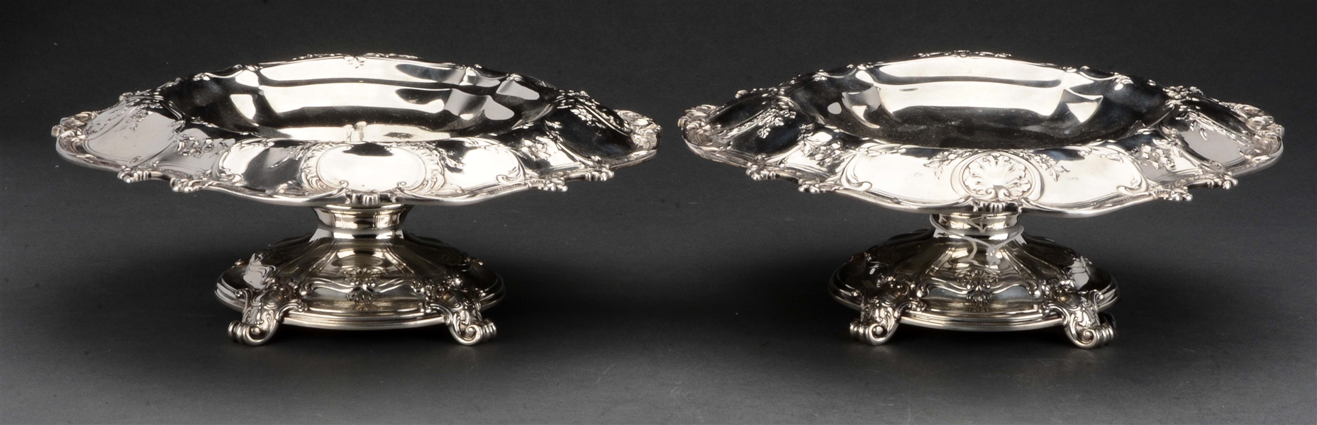 PAIR OF GORHAM STERLING COMPOTES.
