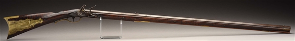 (A) FESS PARKERS ICONIC GOLDEN AGE CARVED AND JOHN FONDERSMITH SIGNED FLINTLOCK KENTUCKY RIFLE.