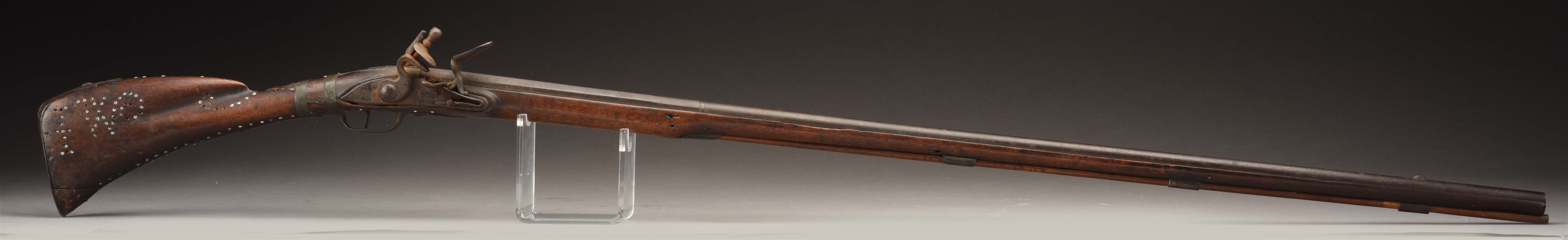 FINE FRENCH FUSIL DE CHASSE WITH BEAD DECORATION, DATED 1759.