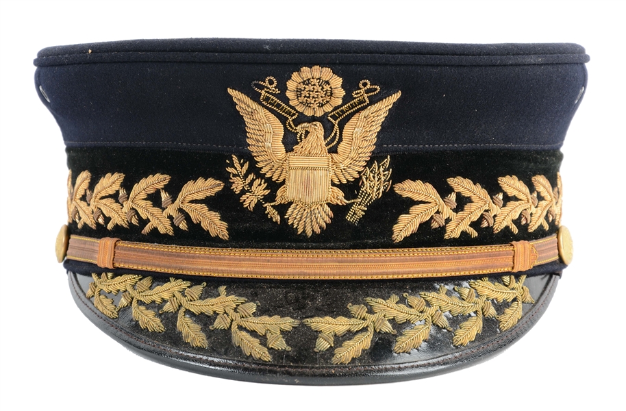 BOXED U.S. ARMY MODEL 1902 GENERALS FULL DRESS VISOR CAP.