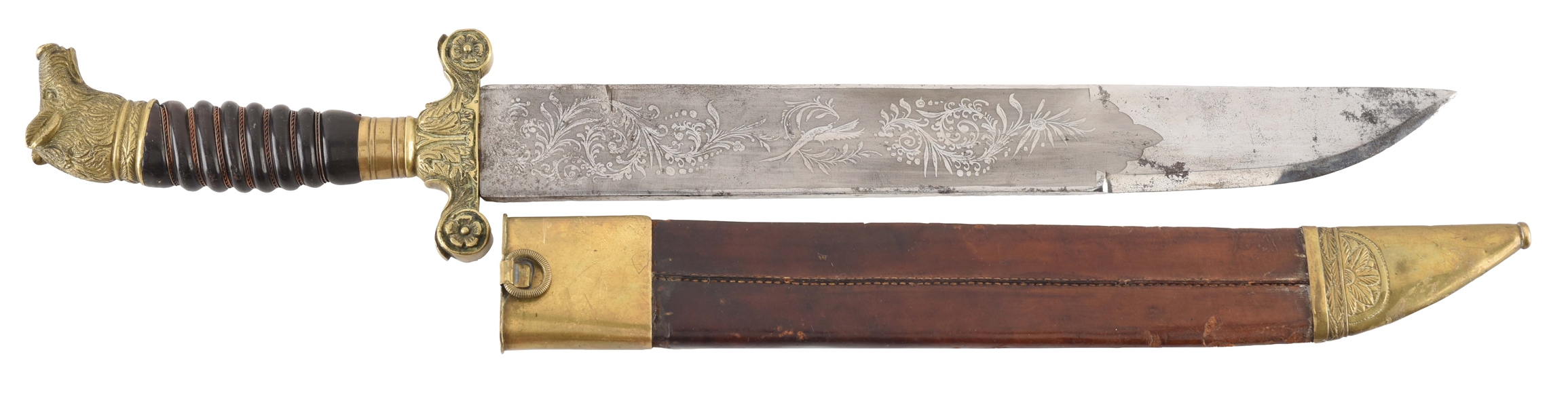 FINE CONTINENTAL HUNTING KNIFE.