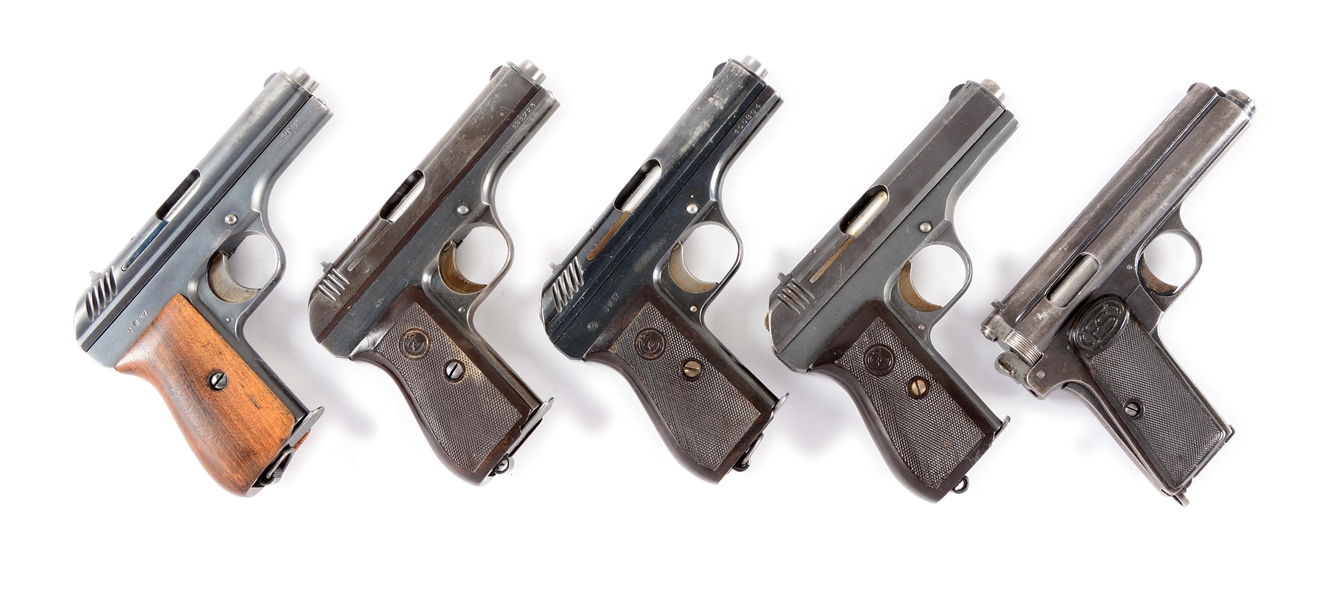 (C) GROUP OF FIVE CZ PISTOLS AND HUNGARIAN FROMMER STOP PISTOL