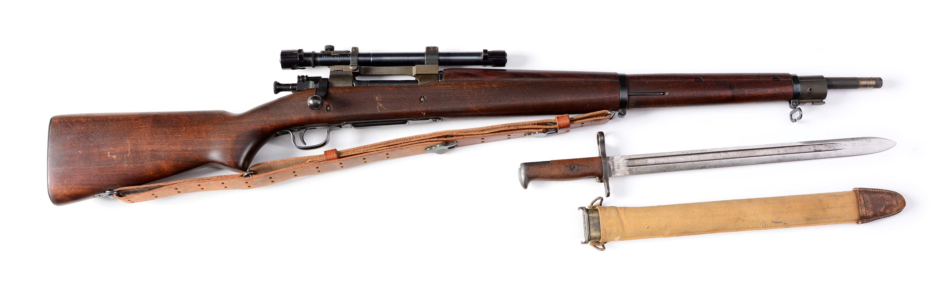 (C) U.S. REMINGTON 1903-A3 SNIPER RIFLE WITH SLING & SCOPE.
