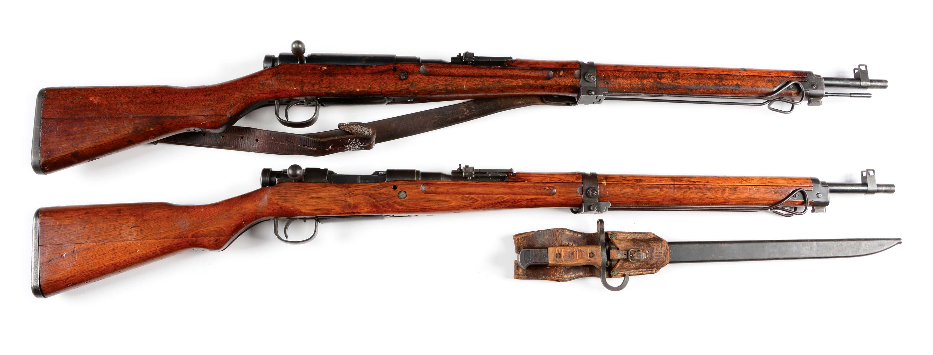 (C) lot of 2: japanese type 99 arisaka rifles. 