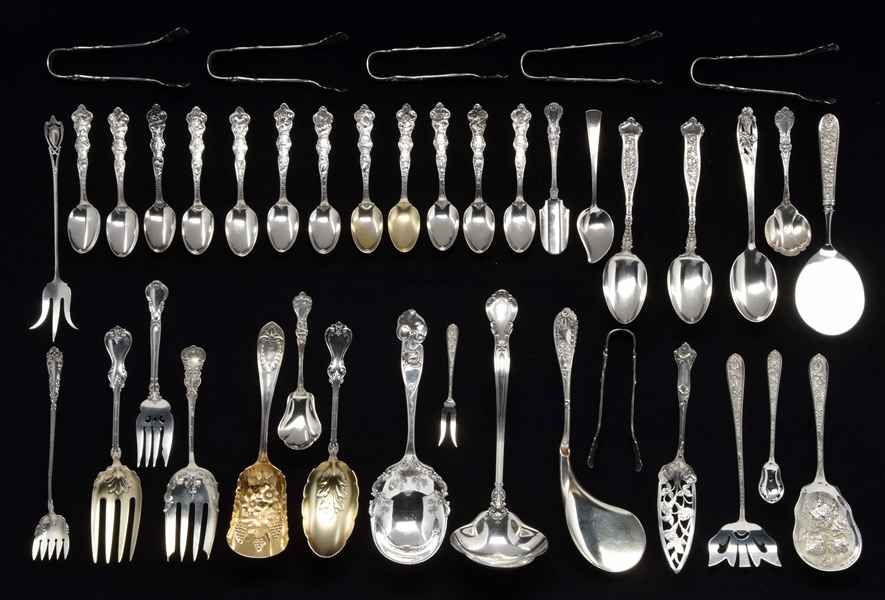 A GROUP OF AMERICAN STERLING FLATWARE. 