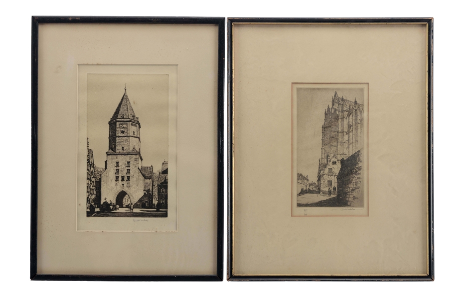 GROUP OF 2: AMERICAN ARTISTS LIMITED EDITION ENGRAVINGS.
