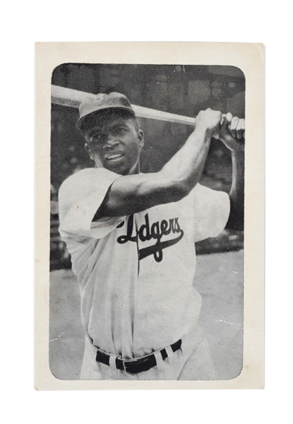 1947 JACKIE ROBINSON BOND BREAD CARD.