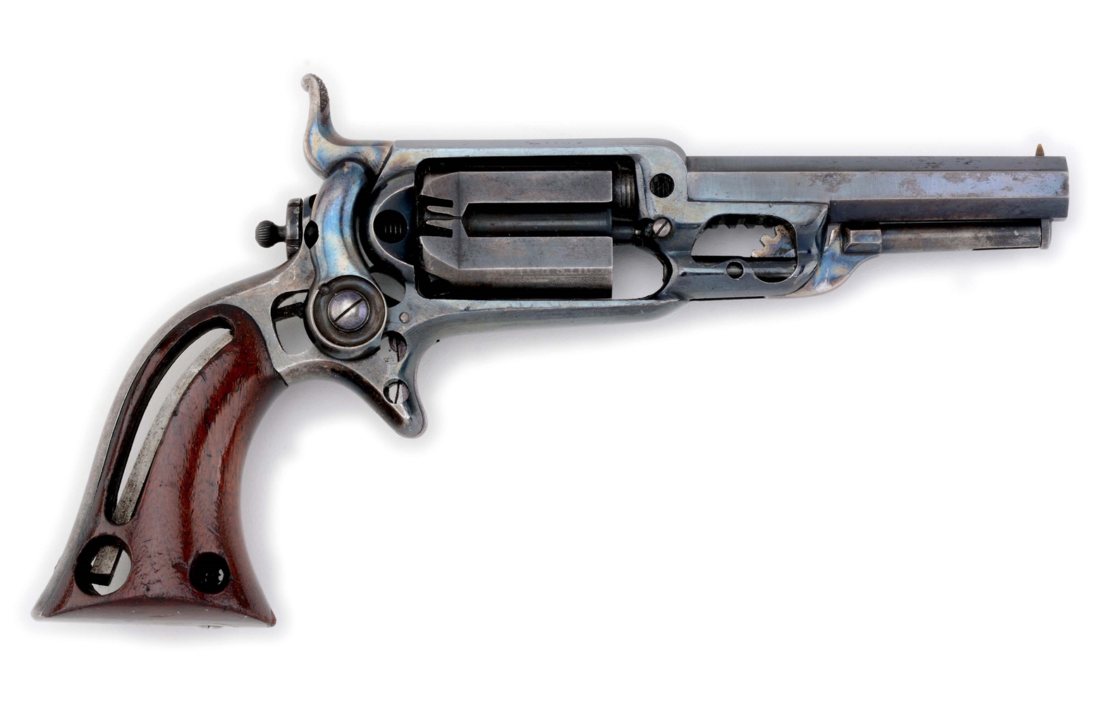(A) EXTREMELY RARE COLT FACTORY CUTAWAY 1855 SIDE HAMMER ROOT REVOLVER (1857).