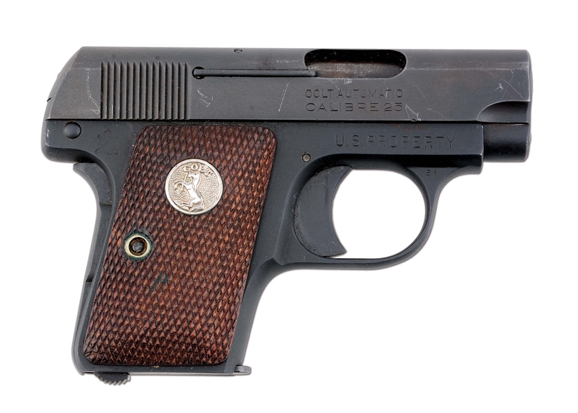 (C) RARE & HIGHLY DESIRABLE "U.S. PROPERTY" MARKED COLT 1908 .25 SEMI-AUTOMATIC PISTOL (1937).