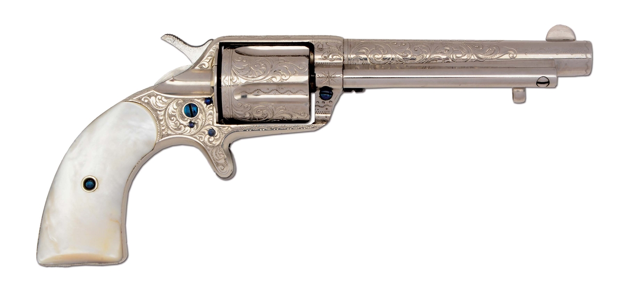 (A) THE UNIQUE AND MAGNIFICENT FACTORY ENGRAVED COLT NEW POLICE REVOLVER THE "HASTINGS CHRISTMAS 1883" NEW POLICE(1883).