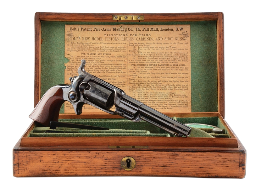 (A) RARE & DESIRABLE LONDON-SHIPPED CASED COLT MODEL 6-A ROOT REVOLVER (1865).