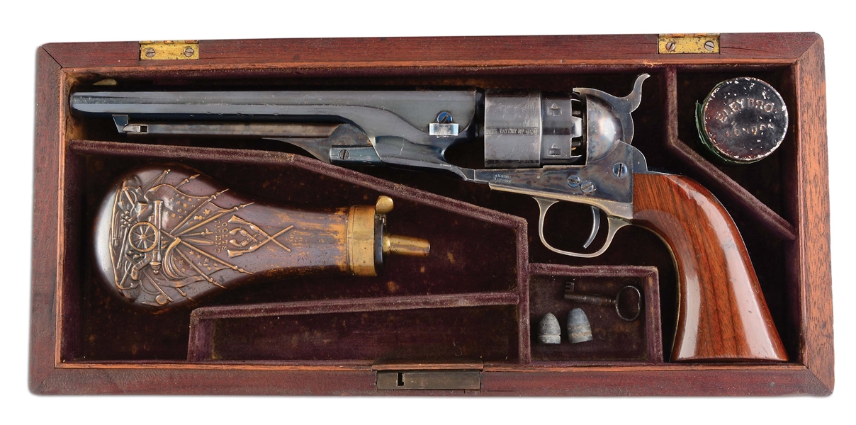 (A) EXTREMELY FINE CASED COLT MODEL 1860 CIVILIAN ARMY (1871).