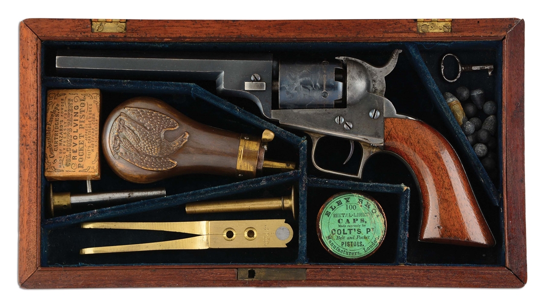 (A) EXTREMELY FINE CASED COLT BABY DRAGOON REVOLVER.