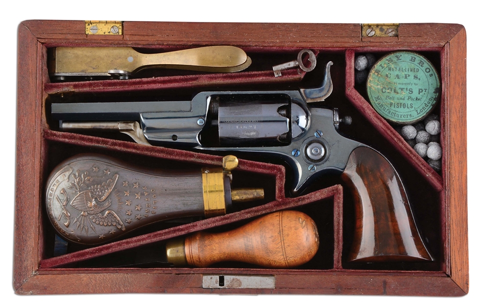 (A) EXTREMELY FINE CASED COLT NO. 2 ROOT MODEL REVOLVER SERIAL NO. 11627.