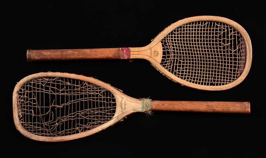 LOT OF 2: WRIGHT & DITSON "THE CLUB" AND JEFFERIES TENNIS RACKETS.