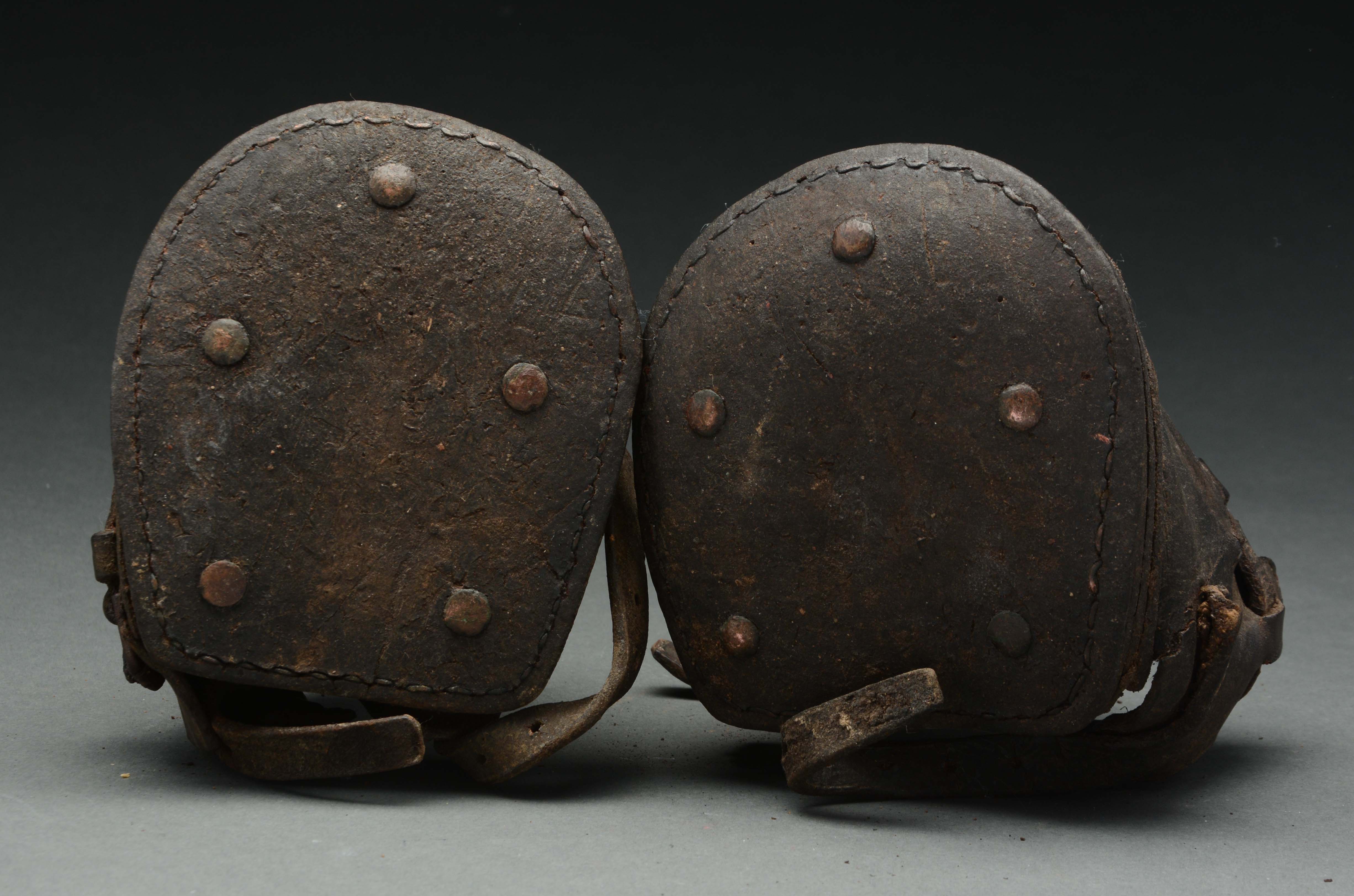 Lot Detail - PAIR OF LEATHER HORSE BOOTS.