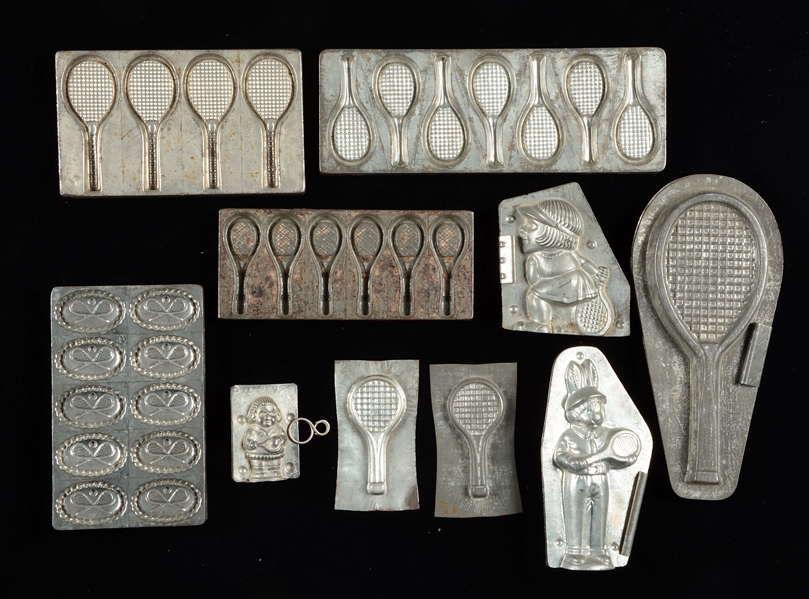 LOT OF 10: TENNIS CHOCOLATE MOLDS.