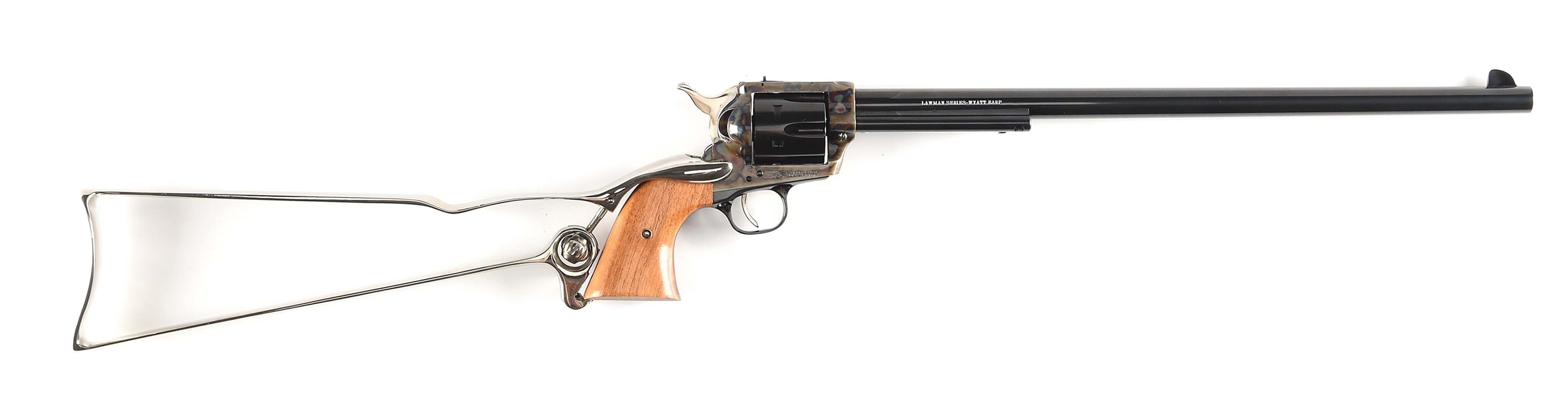 (M) COLT SINGLE ACTION ARMY LAWMAN SERIES - WYATT EARP WITH SHOULDER STOCK.