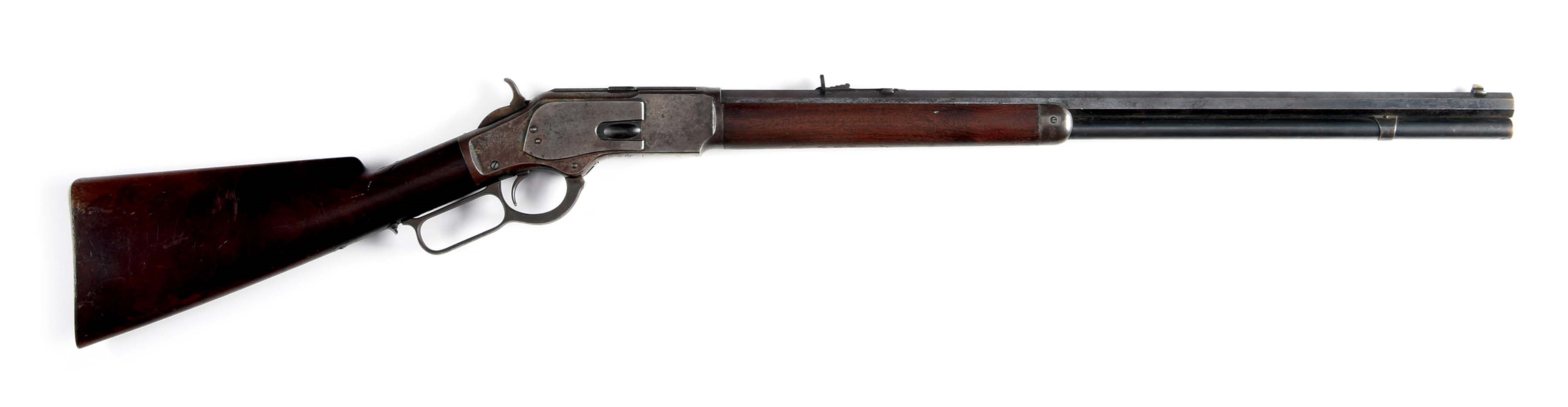 (A) WINCHESTER MODEL 1873 LEVER ACTION RIFLE (1882).