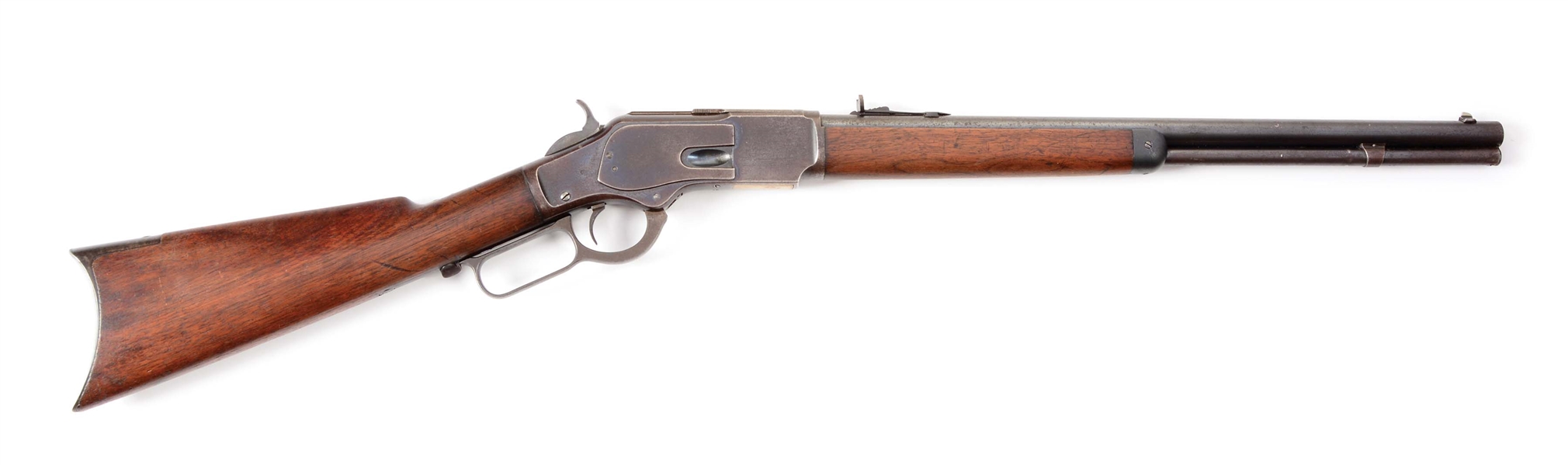 (A) WINCHESTER MODEL 1873 LEVER ACTION FACTORY SHORT RIFLE (1884).