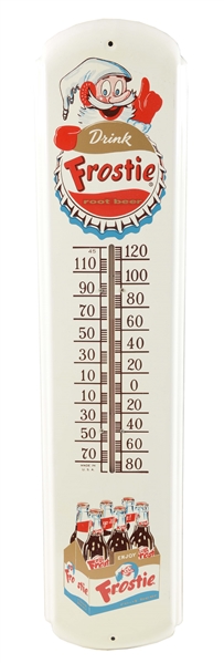 FROSTIE ROOT BEER ADVERTISING THERMOMETER WITH BOX.