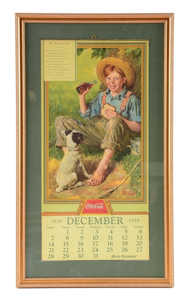 1931 COCA-COLA ADVERTISING CALENDAR.