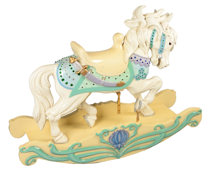JIM SMOCK COLLECTORS CAROUSEL STYLE ROCKING HORSE. 