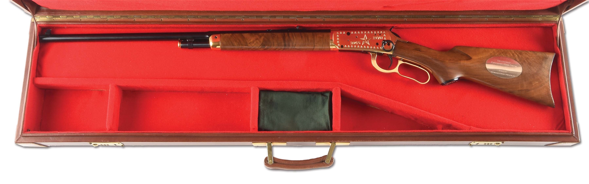 (M) CASED WINCHESTER MODEL 94 LONE STAR COMMEMORATIVE LEVER ACTION RIFLE.