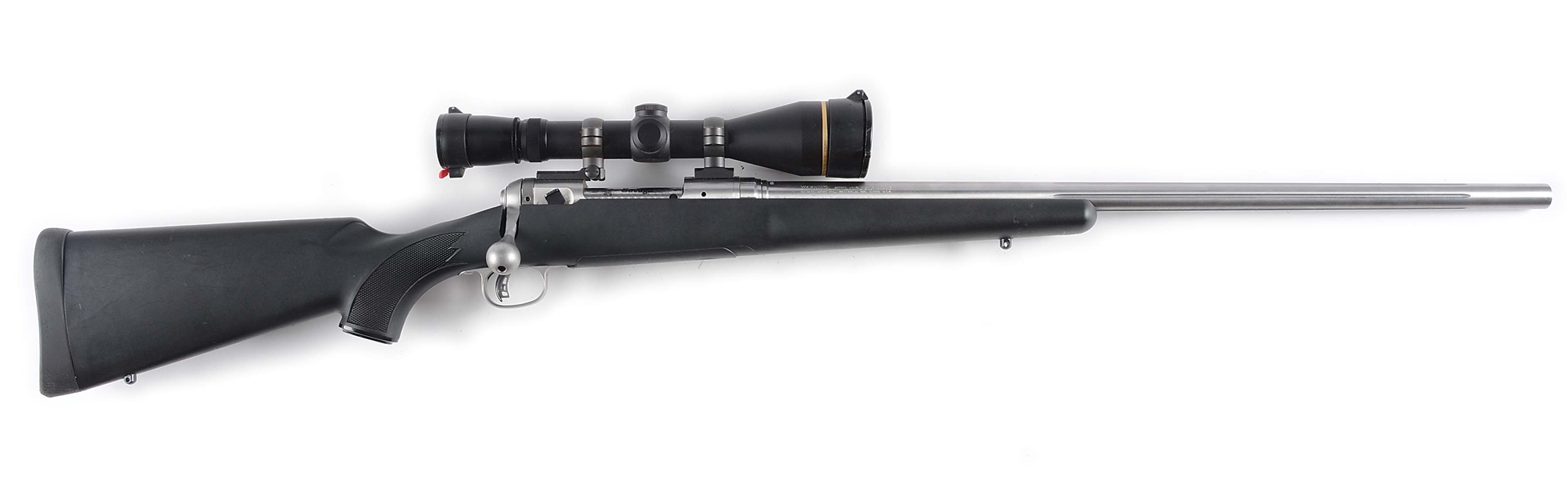 (M) SAVAGE ARMS MODEL 12 BOLT ACTION RIFLE WITH LEUPOLD SCOPE.
