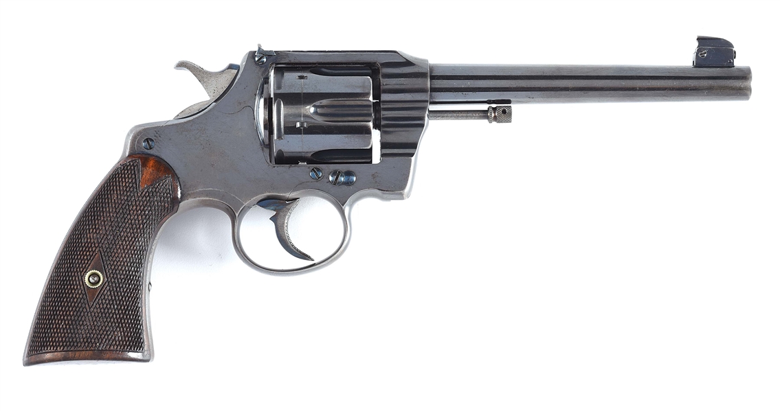 (C) EARLY HIGH POLISH COLT OFFICERS MODEL DOUBLE ACTION TARGET REVOLVER (1907).