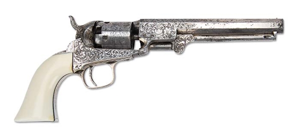 COLT ENGRAVED IVORY GRIPS SN 155002                                                                                                                                                                     
