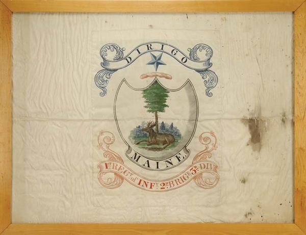 1822 MAINE STATE MILITIA FLAG                                                                                                                                                                           