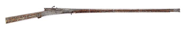 PAINTED INDIAN MATCHLOCK MUSKET                                                                                                                                                                         