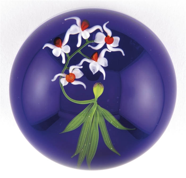 PAUL STANKARD ORCHID PAPERWEIGHT                                                                                                                                                                        