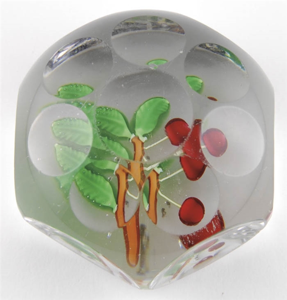 ST LOUIS CHERRY PAPERWEIGHT                                                                                                                                                                             