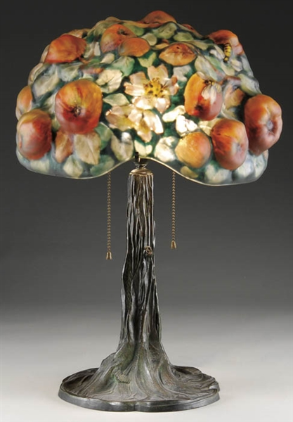 PAIRPOINT PUFFY APPLE TREE LAMP                                                                                                                                                                         