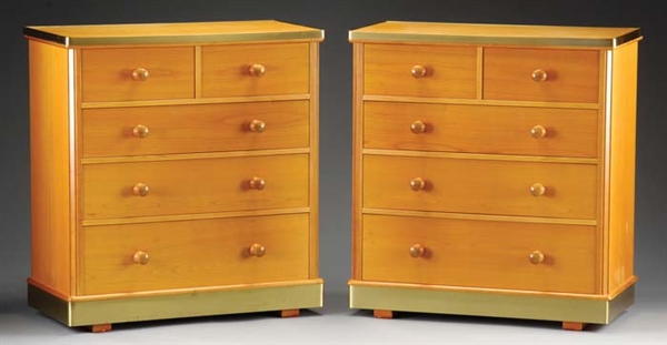 PR OF 2 OVER 3 DRAWER CHESTS BY LONGONI                                                                                                                                                                 