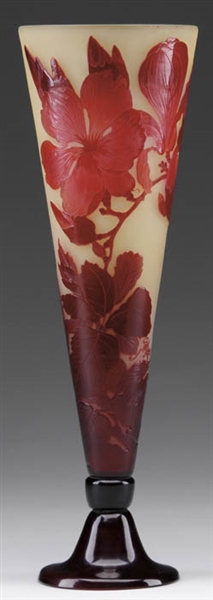 GALLE MAGNOLIA FRENCH CAMEO VASE                                                                                                                                                                        