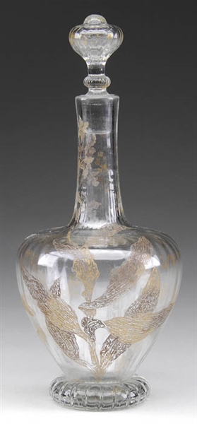 GALLE ENAMELED FRENCH CAMEO BOTTLE                                                                                                                                                                      