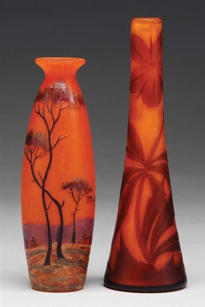 TWO CAMEO VASES                                                                                                                                                                                         