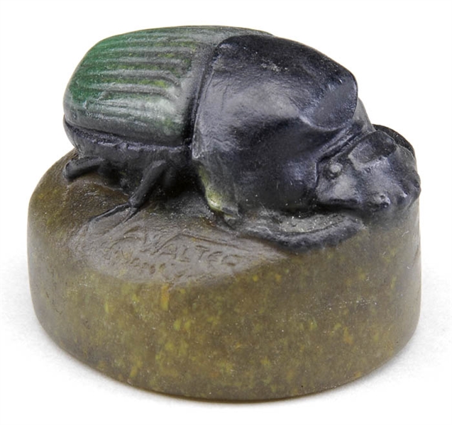 A. WALTER SCARAB PAPERWEIGHT                                                                                                                                                                            