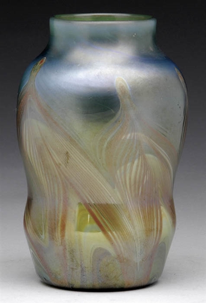 TIFFANY PULLED FEATHER VASE                                                                                                                                                                             