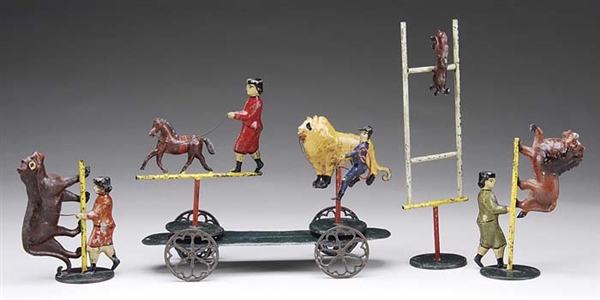6 PC HULL & STAFFORD CIRCUS PULL TOY                                                                                                                                                                    